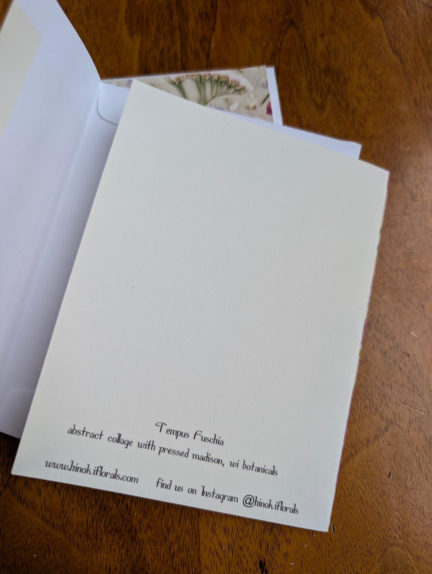 Tempus Fuschia Printed Card