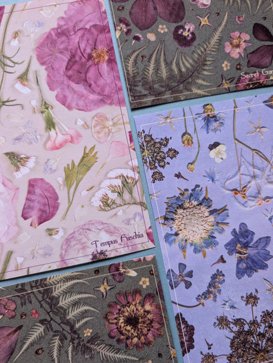Floral Collage Postcards