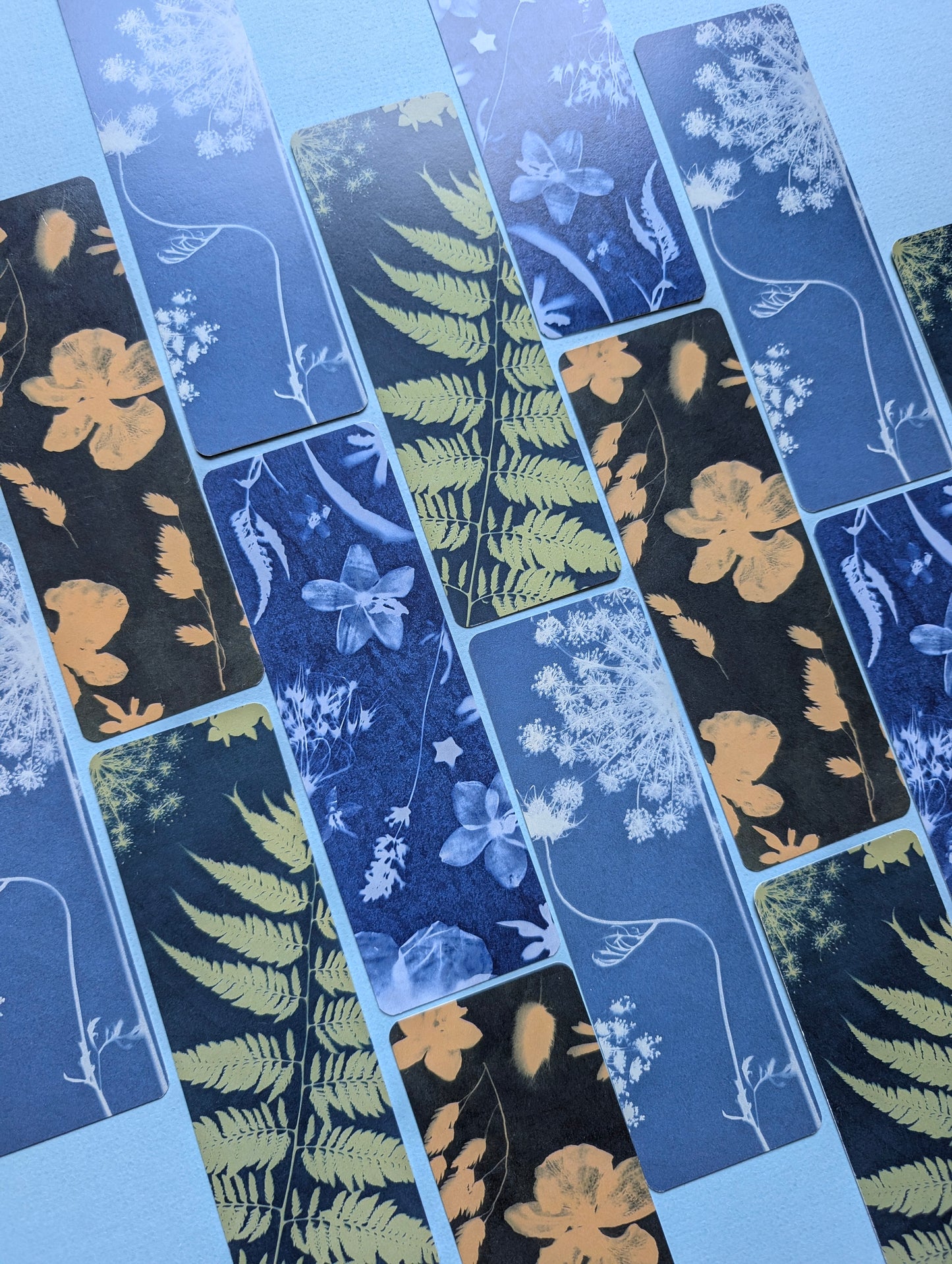 Color Play Cyanotype Bookmarks