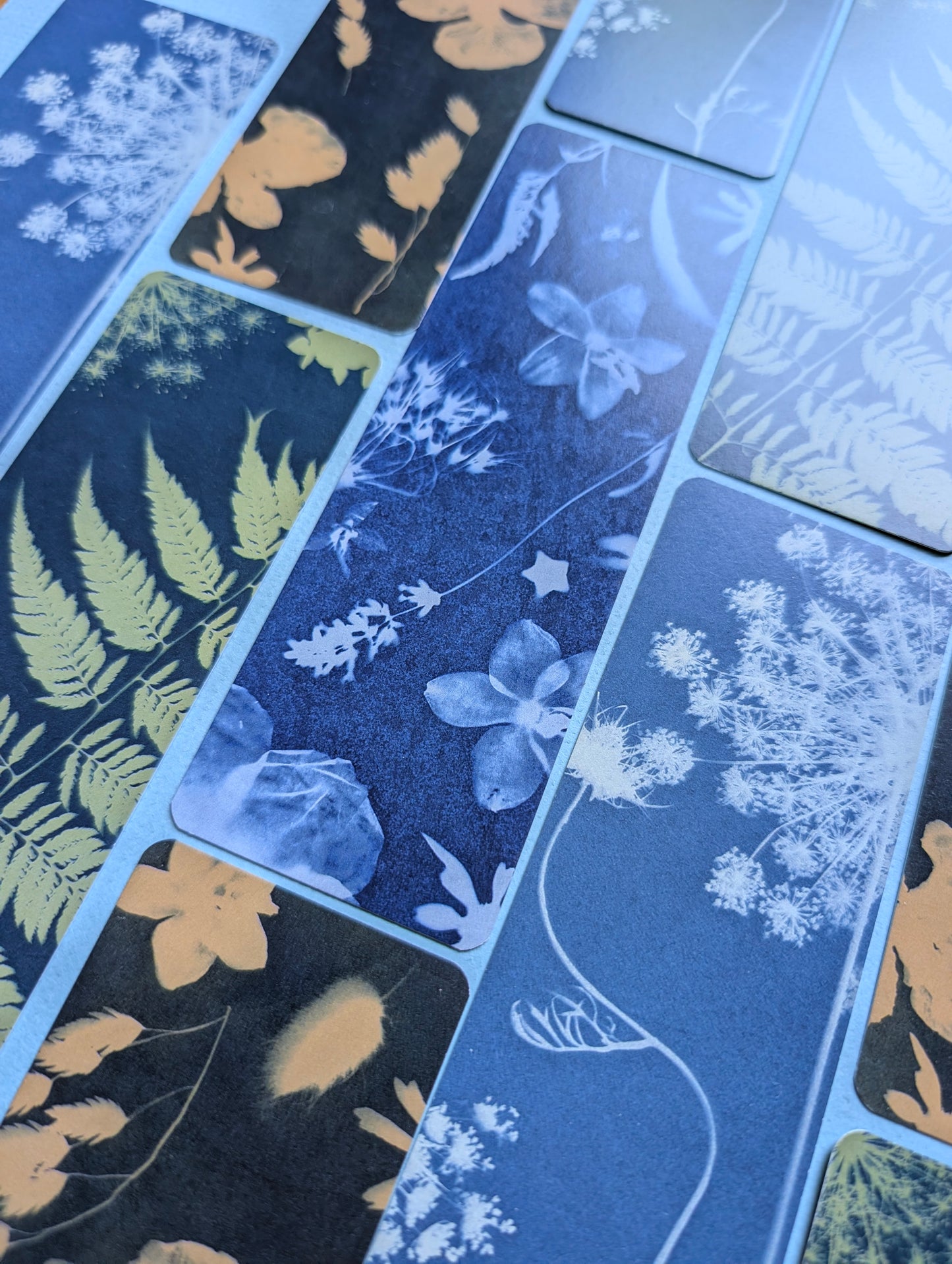 Color Play Cyanotype Bookmarks