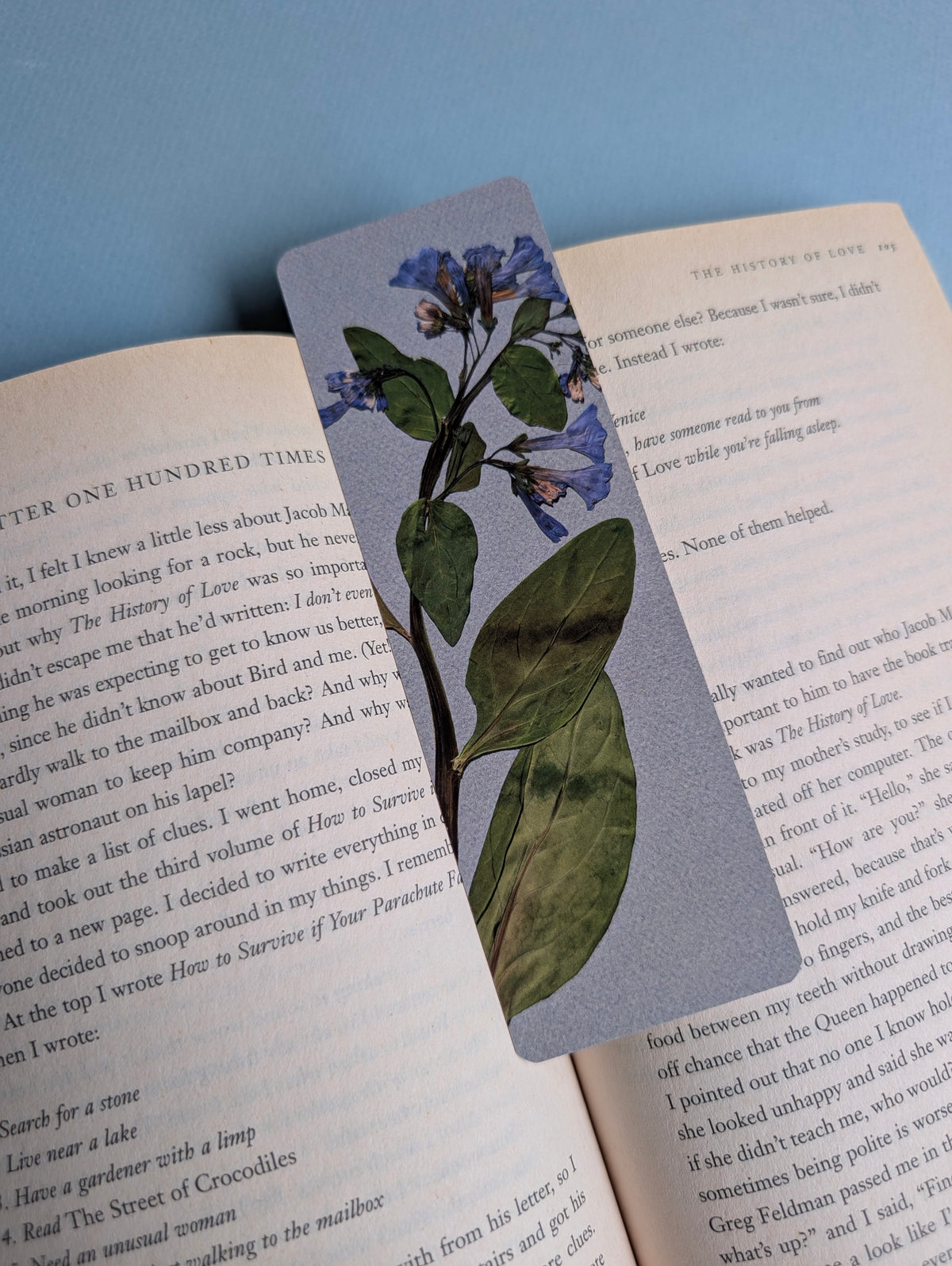 Cool Colors Floral Bookmarks