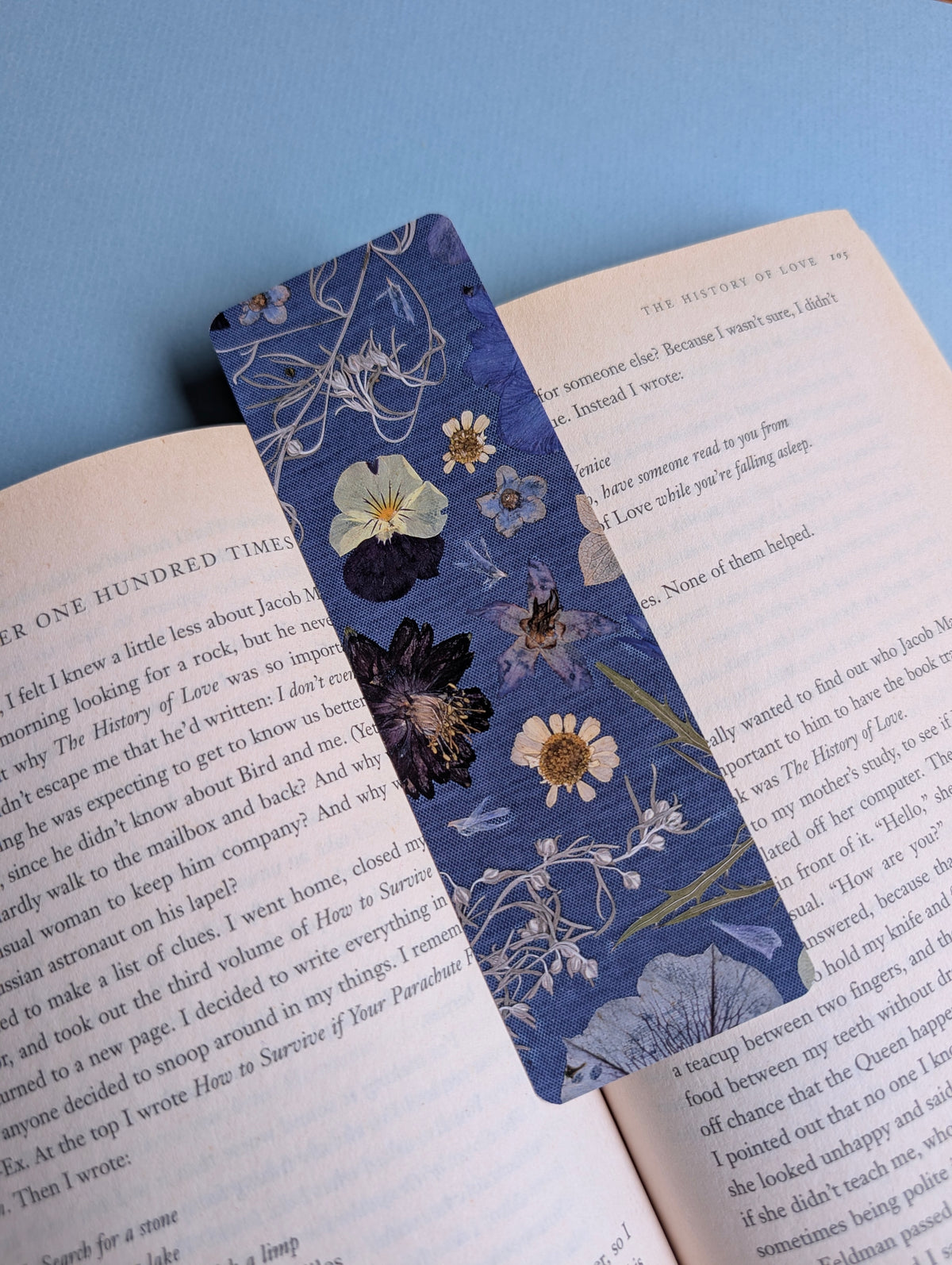 Cool Colors Floral Bookmarks