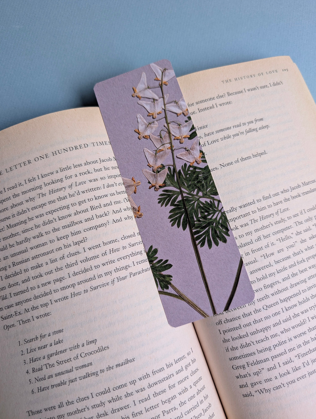 Cool Colors Floral Bookmarks