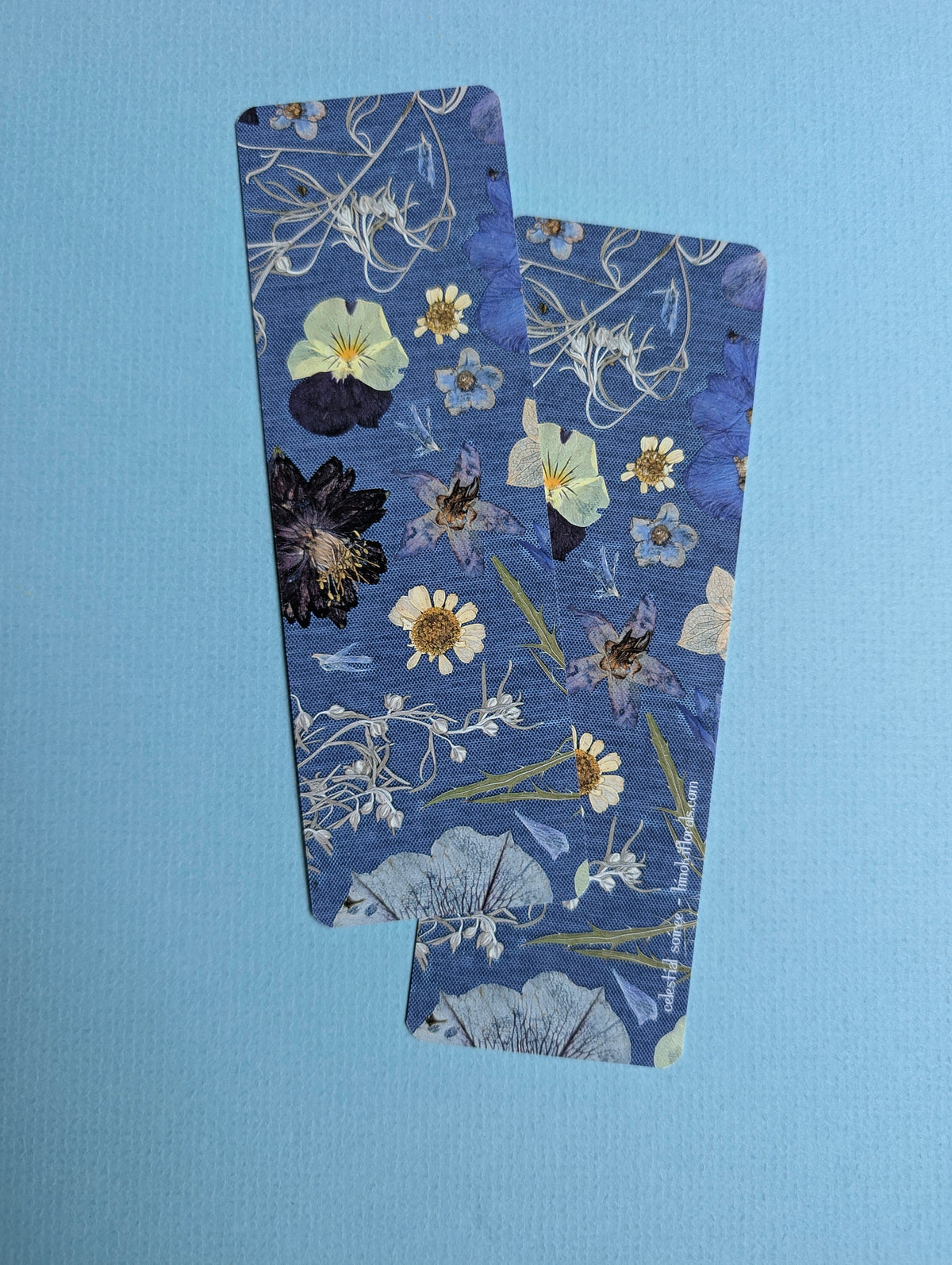 Cool Colors Floral Bookmarks